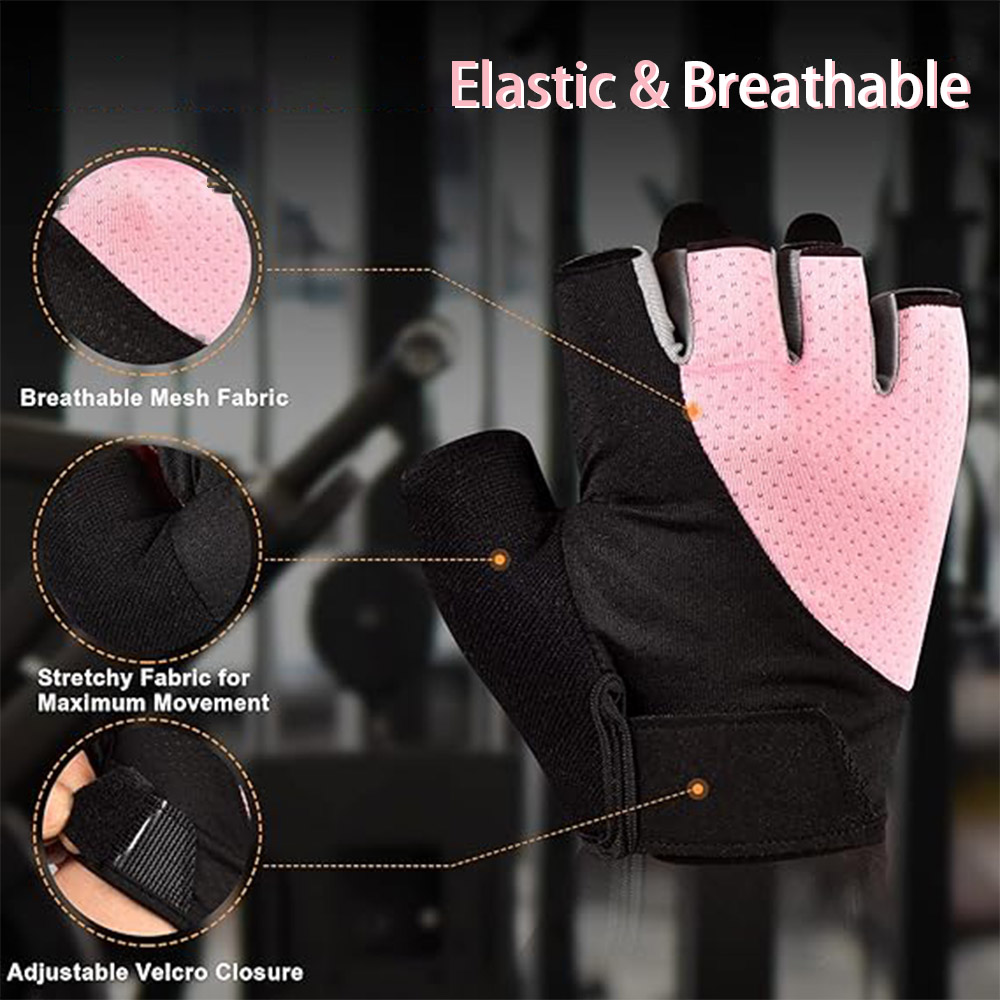 Fabricante de guantes de gimnasio, guantes de entrenamiento sin dedos para levantamiento de pesas, guantes de fitness transpirables para entrenamiento y deportes