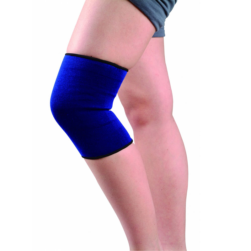 Soporte elástico de compresión para rodilla azul para protección