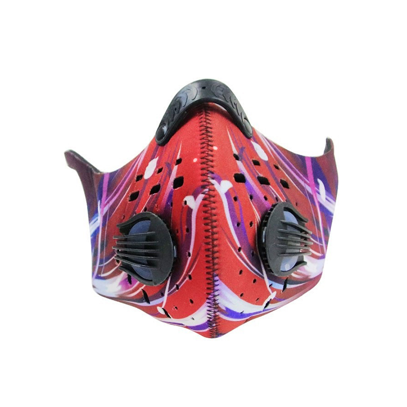 Máscara de respiración deportiva ajustable con filtros para ciclismo