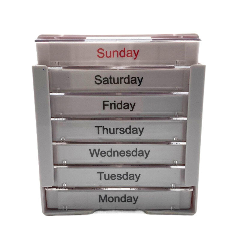 Venta caliente nueva caja de almacenamiento de píldoras mensual multifuncional portátil