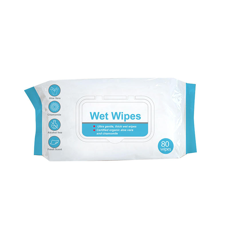 Toallita húmeda de limpieza personal para incontinencia gruesa certificada, 80 toallitas