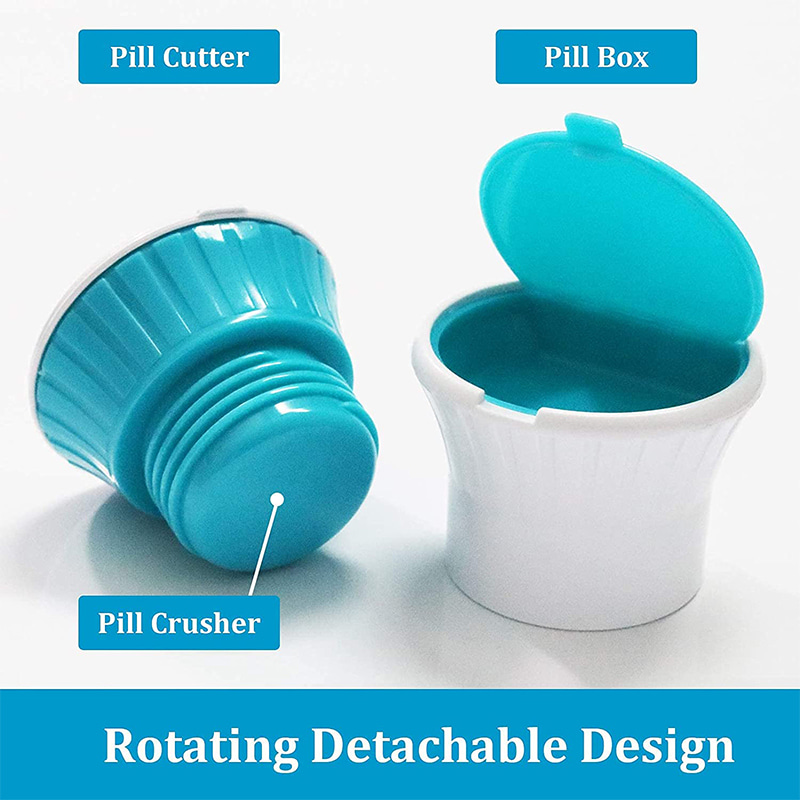 Molinillo de pastillas pequeño y popular barato con contenedor de almacenamiento 