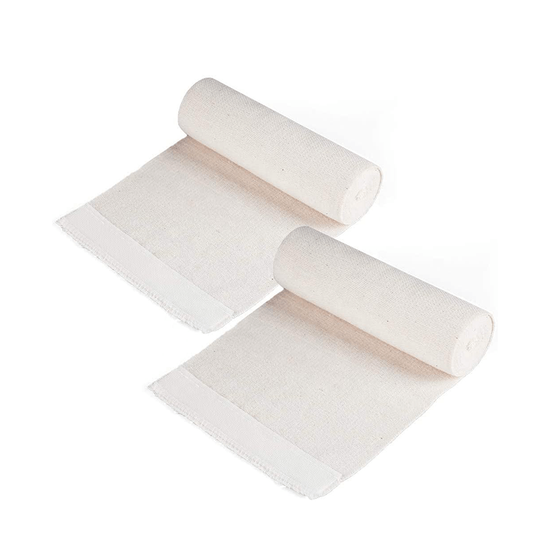 Vendaje elástico de primeros auxilios de soporte de algodón de compresión para el cuidado de heridas